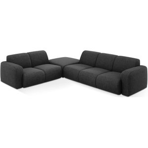 Hoekbank Lola links chenille met hocker | Windsor & Co