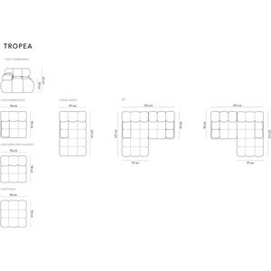 Milo Casa - Tropea - Hoekbank - Zwart - Fluweel - 157 cm x 191 cm x 63 cm