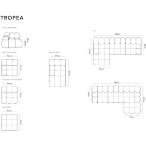Modulaire-4-zitshoekbank Tropea rechts velvet | Milo Casa