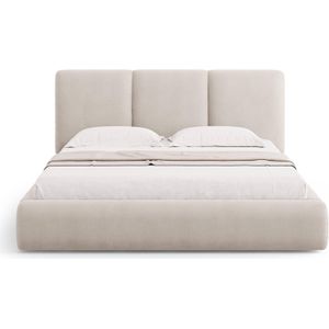 Bedframe Nicolas chenille met opbergruimte en hoofdbord 200 x 200 cm | Cosmopolitan Design