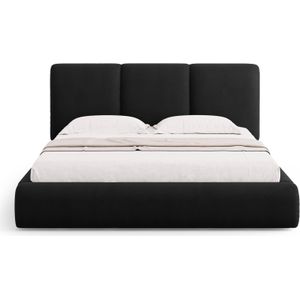 Bedframe Nicolas chenille met opbergruimte en hoofdbord | Cosmopolitan Design