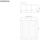 Bedframe Horizon met hoofdbord en opbergruimte chenille 140 x 200 cm | Windsor & Co