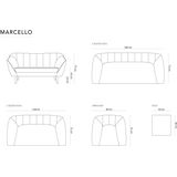 3-zitsbank Marcello velvet | Milo Casa