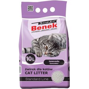 Kattenbakvulling Super Benek Standard Grijs Lavendel 10 L