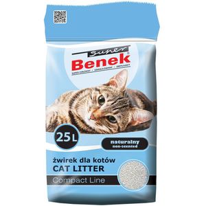 Super Benek Compact Bentoniet kattenbakvulling voor kattenbezitters, 20 kg