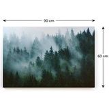 ALLboards Magnettafel CANVASboards 90,0 x 60,0 cm Wald im Nebel