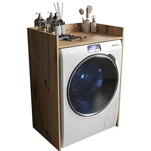 Kryspol Wasmachinekast, bovenbouwkast, wasmachine, droger, kast, wasdroger, keuken, badkamer, rek, wasmachinerek, badkamermeubel, artisanale eik