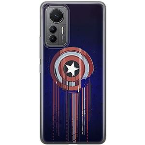 ERT GROUP Coque de téléphone portable pour Xiaomi 12 LITE Original et sous licence officielle Marvel motif Captain America 017 parfaitement adapté à la forme du téléphone portable, coque en TPU