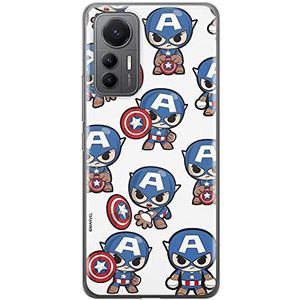 ERT GROUP Coque de téléphone portable pour Xiaomi 12 LITE Original et sous licence officielle Marvel motif Captain America 029 parfaitement adapté à la forme du téléphone portable, coque en TPU