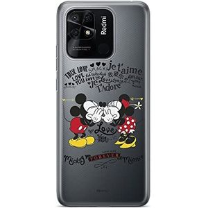 ERT GROUP mobiel telefoonhoesje voor Xiaomi REDMI 10C origineel en officieel erkend Disney patroon Mickey & Minnie 005 optimaal aangepast aan de vorm van de mobiele telefoon, gedeeltelijk bedrukt