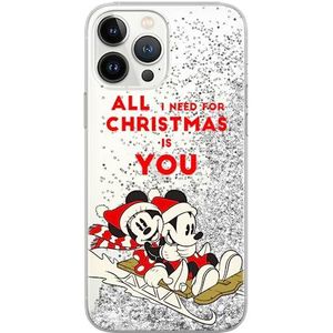 ERT GROUP mobiel telefoonhoesje voor Apple Iphone 14 origineel en officieel erkend Disney patroon Mickey & Minnie 015 optimaal, met glitter overloopeffect