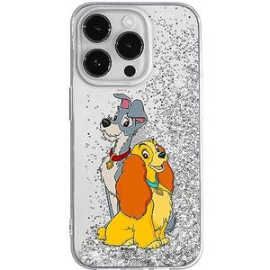 ERT GROUP Officieel gelicentieerd Disney-patroon Lady and The Tramp 003 mobiele telefoonhoes voor Apple iPhone 14 Pro Max met glitter overloop effect