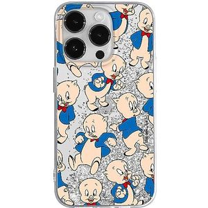 ERT GROUP mobiel telefoonhoesje voor Apple Iphone 14 PRO MAX origineel en officieel erkend Looney Tunes patroon Porky Pig 001 optimaal, met glitter overloopeffect