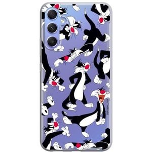 ERT GROUP Mobiele telefoonhoes voor Samsung A54 5G Original en officieel gelicentieerd Looney Tunes Sylwester 006-patroon passend bij mobiele telefoonvorm, gedeeltelijk bedrukt