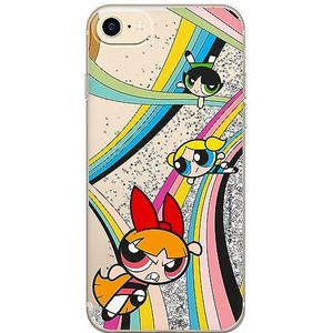 ERT GROUP Mobiele telefoonhoes voor Apple iPhone 7/8/SE 2/SE 3 origineel en officieel gelicentieerd The Powerpuff Girls patroon The Powerpuff Girls 020 met glitter overloop effect