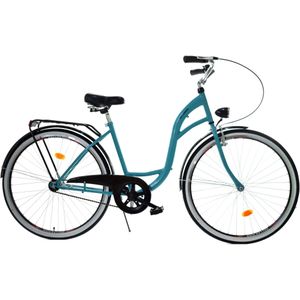 Meisjesfiets - 26 inch - stadsfiets - zeegroen zwart