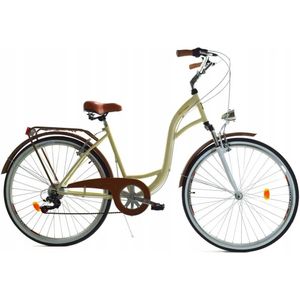 Meisjesfiets - 26 inch - 7 versnellingen - alu - crème bruin