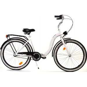 Vouwfiets - 26 inch - met 3 versnellingen - wit zwart