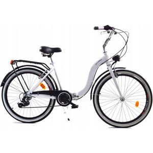 Vouwfiets - 26 inch - met 7 versnellingen - wit zwart