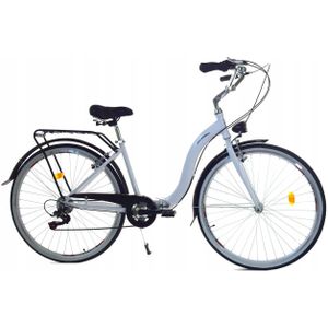 Vouwfiets - 28 inch - met 7 versnellingen - alu - wit zwart