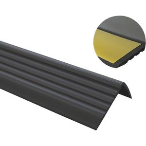 PVC -ANTISLIP TRAPPROFIEL -ZELFKLEVEND ZWART P2ND 41X25 mm X 110 cm X (set van15 stuk )