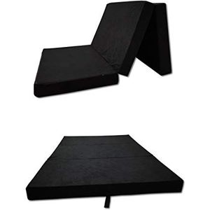 Odolplusz Vouwmatras opklapbed opvouwbed - Made in EU - als matras voor gastenbed te gebruiken (zwart, 120 x 200 cm)