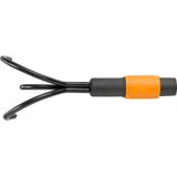 Fiskars Cultivator, lengte: 33 cm, breedte: 9 cm, koolstofstaal, zwart/oranje, QuikFit, 1000685