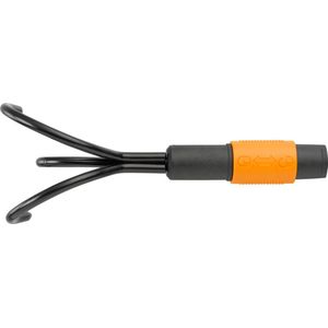 Fiskars Cultivator, lengte: 33 cm, breedte: 9 cm, koolstofstaal, zwart/oranje, QuikFit, 1000685