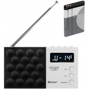 RADIO-ADLER - AD1908 - PLL AM/FM Digitale Radio - Zwart - Bluetooth 5.0