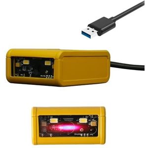 Vaste USB-professionele kleine 1D/2D barcodelezer, gevorderden, metalen behuizing, QR-code, Azteken, MaxiCode, DataMatrix HD201..