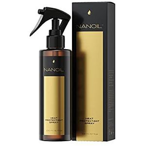 Nanoil Heat Protectant Spray: spray voor thermale bescherming & makkelijker stylen, 200 ml, pluizig, dun haar met hitte gestyled