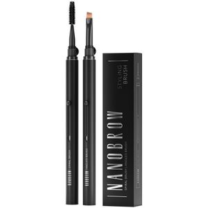 Wenkbrauwborstel en spiraalset Nanobrow Styling Brush - Wenkbrauw make-up, platte schuine borstel, spoolie voor het borstelen van wenkbrauwen en wenkbrauw make-up