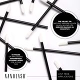 Nanolash - Velours Applicators - Wimpers en Wenkbrauwen - 50 Stuks - Pluisvrij