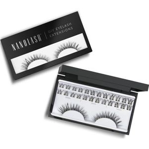 Nanolash - Clusterwimpers - Zwart - 36 Wimperclusters - DIY Cluster Wimpers voor Thuisgebruik
