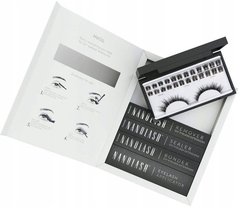 Nanolash - DIY Eyelash Extensions Starter Kit - 36 Wimpers - Inclusief Bonder en Sealer
