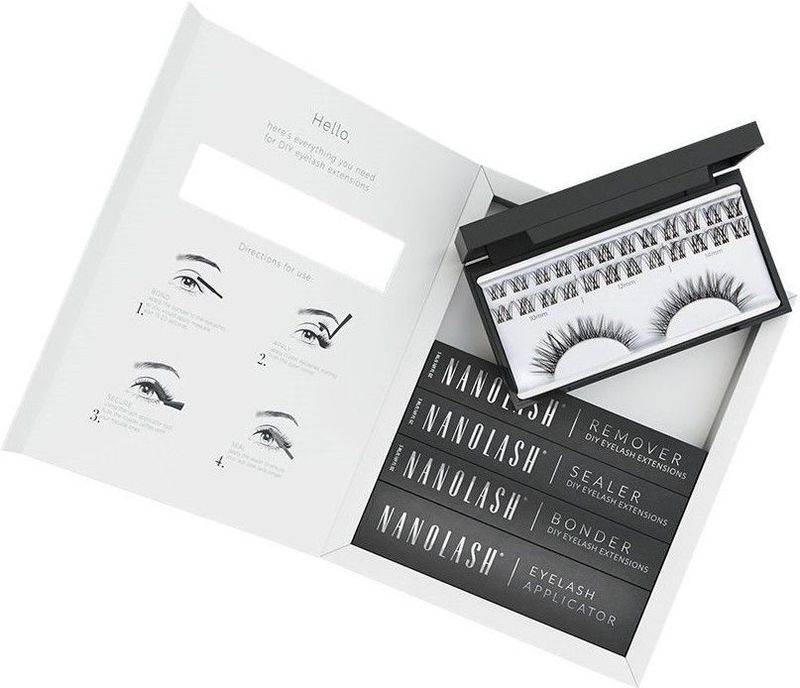 Nanolash - DIY Eyelash Extensions Starter Kit - 36 Wimpers - Bonder en Sealer