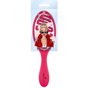 Top Choice Haarborstel Red Charm - Geparfumeerde Ronde Anti Klit haarborstel - Hair Brush
