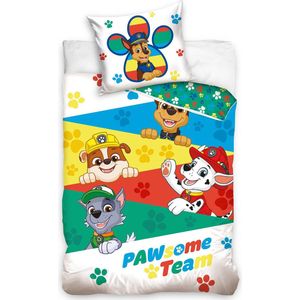 Paw Patrol - Dekbedovertrek - Wit - Multicolor - 100% Katoen