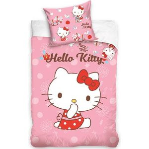 Hello Kitty BABY dekbedovertrek, Pink - 100 x 135 + 40 x 60 cm - Katoen