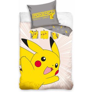 Pikachu - Dekbedovertrek - Multicolor - Katoen - 140 x 200 cm