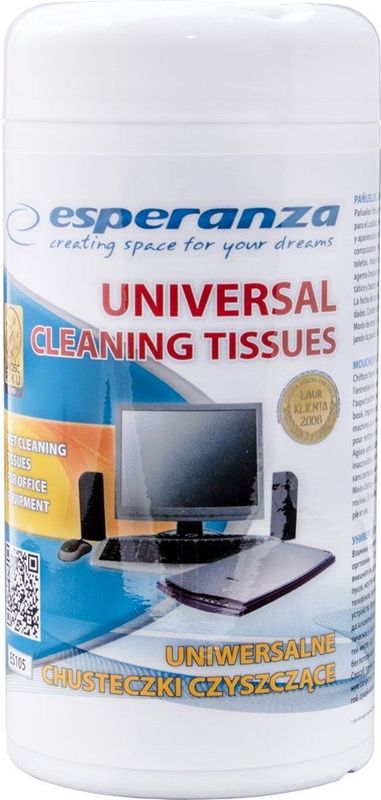Esperanza - Reinigingsdoekjes - Antistatisch - Bacteriedodend - 100 Stuks