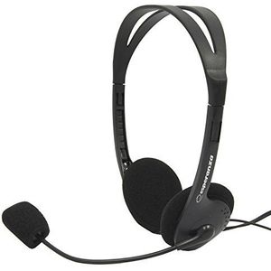 Esperanza Multimedia Headset - bekabelde hoofdtelefoon met microfoon en volumeregeling SHERZO 8 * 17 * 20 zwart