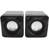 Esperanza LEGGIERO CUBE 2 x 3W Design Computer Boxes - PC Luidspreker Kubus Style,zwart