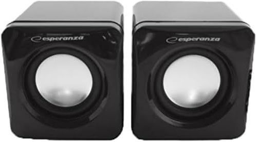 Esperanza LEGGIERO CUBE 2 x 3W Design Computer Boxes - PC Luidspreker Kubus Style,zwart