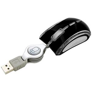 Esperanza - Celaneo EM109K - Bedrade Optische Muis - Zwart - USB met Intrekbare Kabel