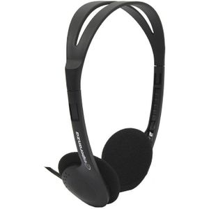 Esperanza EH119 Hoofdtelefoon, Supraaural, zwart, hoofdtelefoon (Supraaural, hoofdband, met kabel, 2 m, zwart)