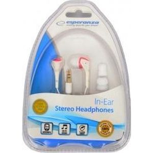 Esperanza EH127 (Bedraad), Koptelefoon, Wit, Roze