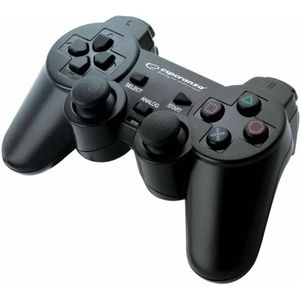 Esperanza EG106 Gamecontroller USB 2.0 Joystick Analoog / Digitaal PC, Playstation 2, Playstation 3 (Playstation, PC), Controller, Zwart