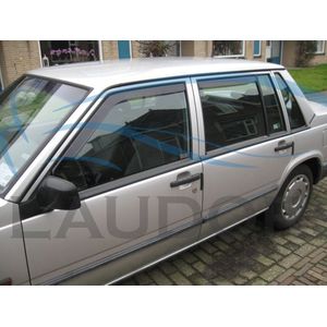 Zijwindschermen donker tbv Volvo 740/760 bouwjaar 1984 - 1983 set voor 4 deuren, dus voor en achterzijde merk Team Heko pasvorm