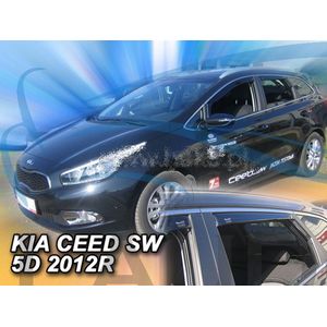Zijwindschermen geschikt voor Kia Cee'd II SW 05/2012- V + A ramen